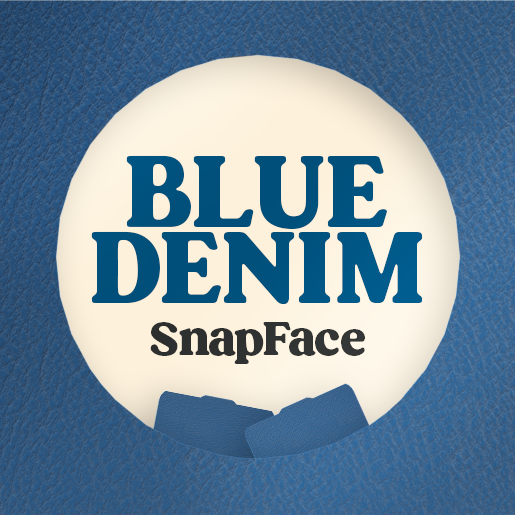 Retro Snap Interchangeable SnapFace - Blue Denim