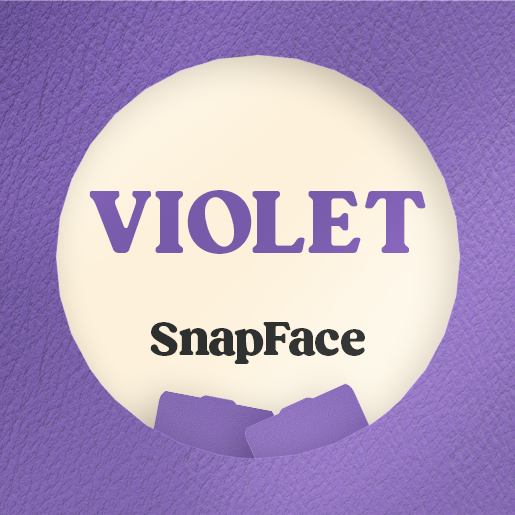 Retro Snap Interchangeable SnapFace - Violet